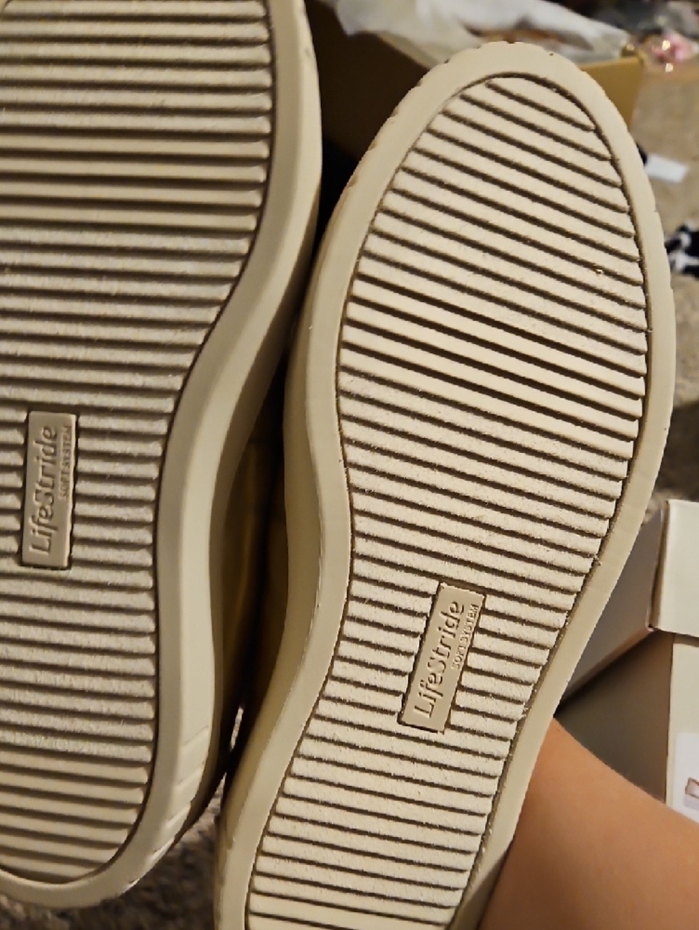 Life Stride Gold Metallic Slip-On Loafers for Women With Box - Picture 5 of 6